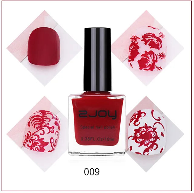 Nail Art Stamping Polish 10ML Semi-permanent varnish Printing UV Varnish Stamp for Nails Polishes Lacquer Top Coat Gel Polish #@