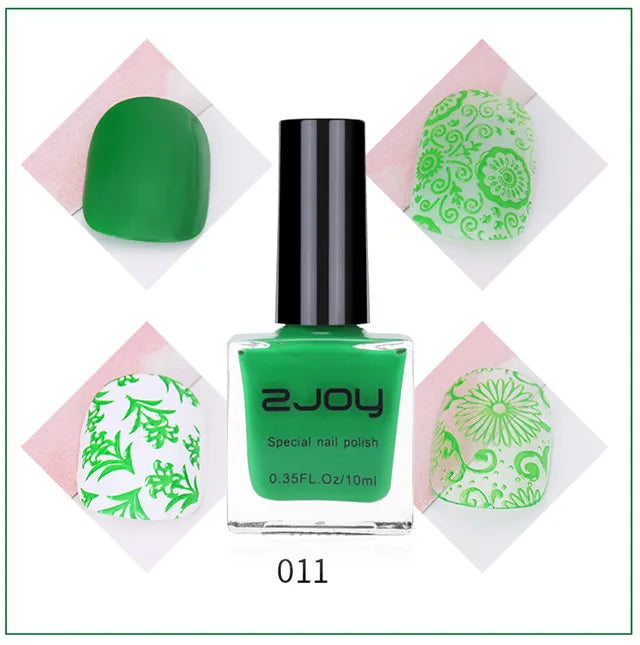 Nail Art Stamping Polish 10ML Semi-permanent varnish Printing UV Varnish Stamp for Nails Polishes Lacquer Top Coat Gel Polish #@