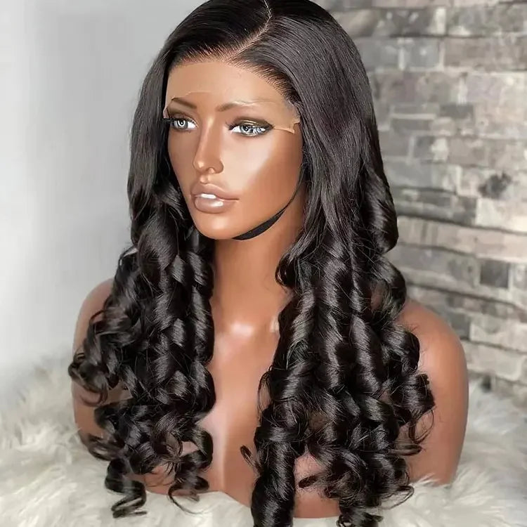 Hd Lace Front Wigs 13X6 Deep Part, Indian Temple Virgin Cuticle Aligned Human Hair Hd Curly Full Lace Front Human Hair Wigs