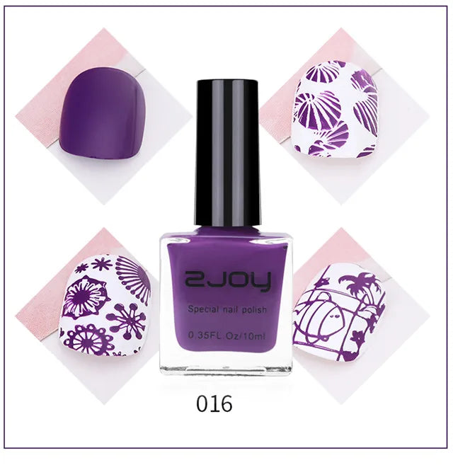 Nail Art Stamping Polish 10ML Semi-permanent varnish Printing UV Varnish Stamp for Nails Polishes Lacquer Top Coat Gel Polish #@