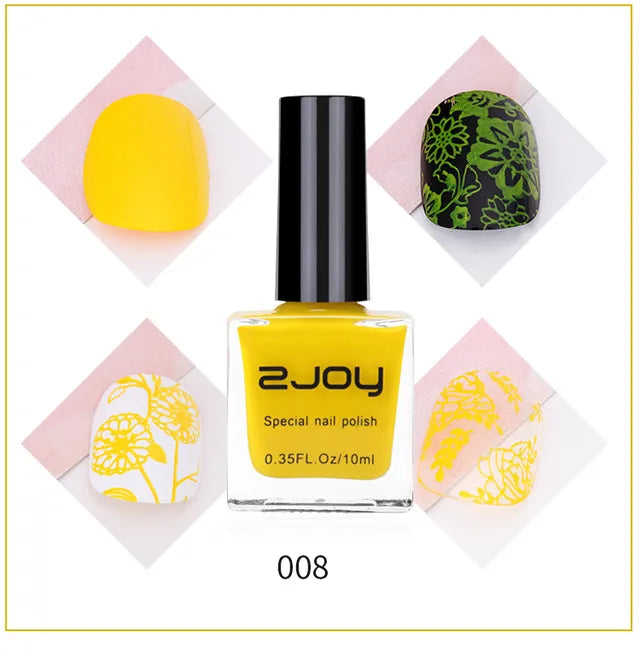 Nail Art Stamping Polish 10ML Semi-permanent varnish Printing UV Varnish Stamp for Nails Polishes Lacquer Top Coat Gel Polish #@