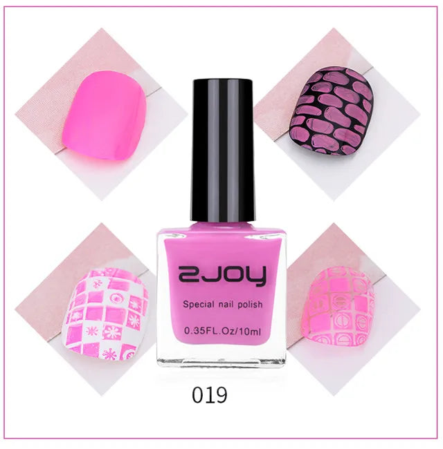 Nail Art Stamping Polish 10ML Semi-permanent varnish Printing UV Varnish Stamp for Nails Polishes Lacquer Top Coat Gel Polish #@