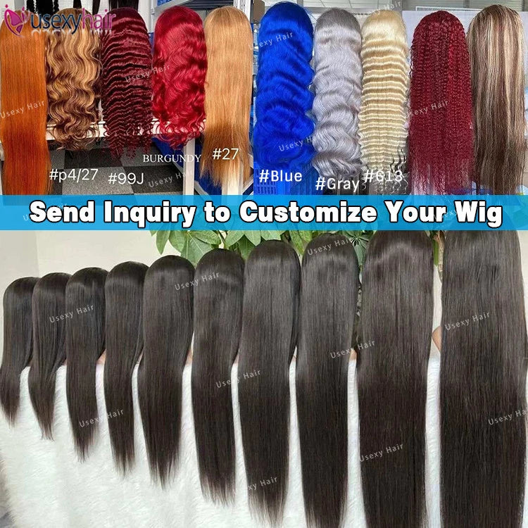 40 Inch 13x6 Deep Wave Indian Hair Wigs Human Hair Glueless Full HD Transparent Lace Front Wigs Curly Remy Hair HD Lace Wig