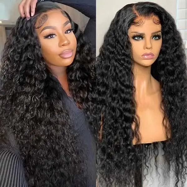 Hd Lace Front Wigs 13X6 Deep Part, Indian Temple Virgin Cuticle Aligned Human Hair Hd Curly Full Lace Front Human Hair Wigs