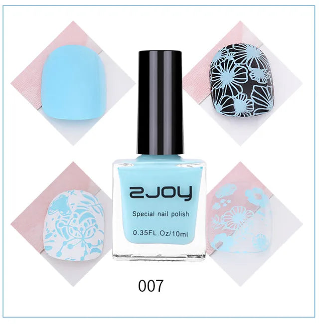 Nail Art Stamping Polish 10ML Semi-permanent varnish Printing UV Varnish Stamp for Nails Polishes Lacquer Top Coat Gel Polish #@
