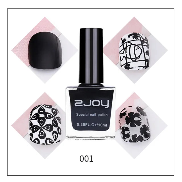 Nail Art Stamping Polish 10ML Semi-permanent varnish Printing UV Varnish Stamp for Nails Polishes Lacquer Top Coat Gel Polish #@