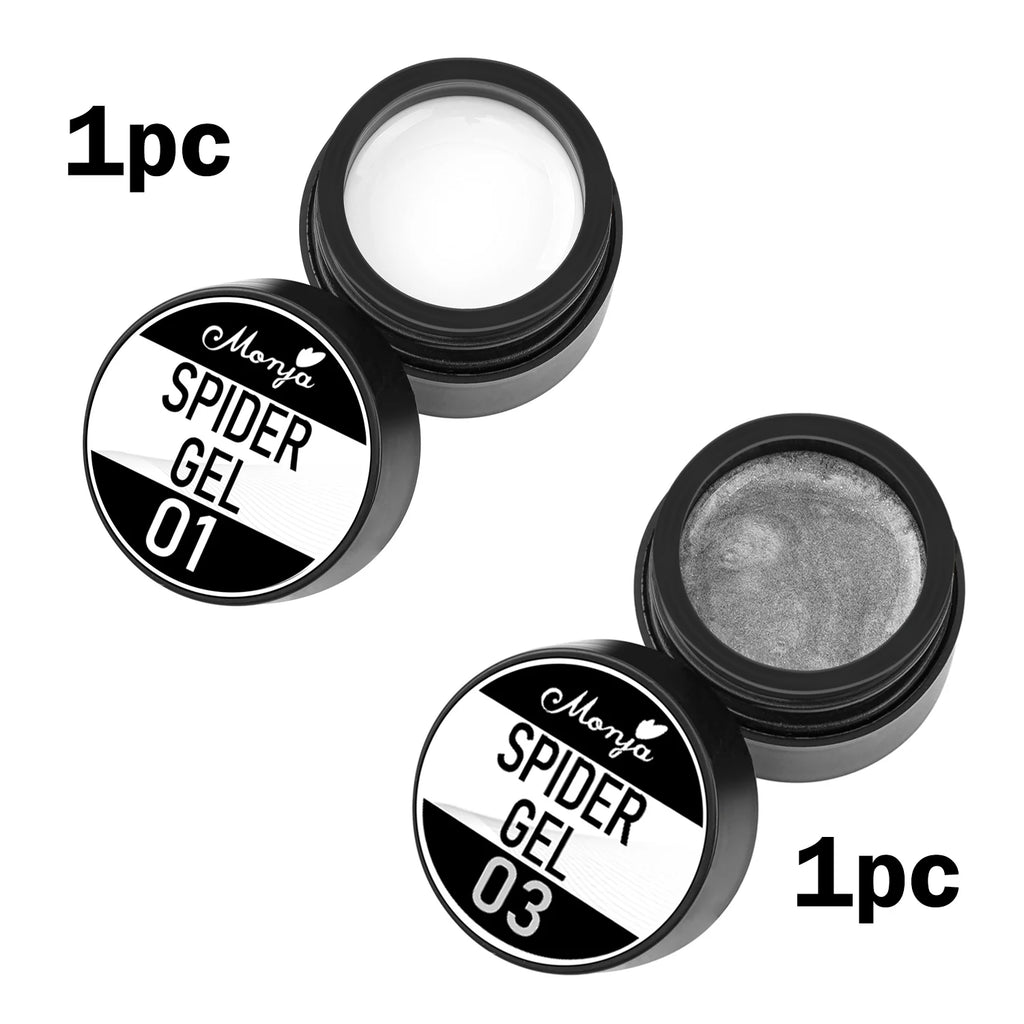 Nail Art Elastic Gel Polish for Carving and Painting Designs, 4 Colors