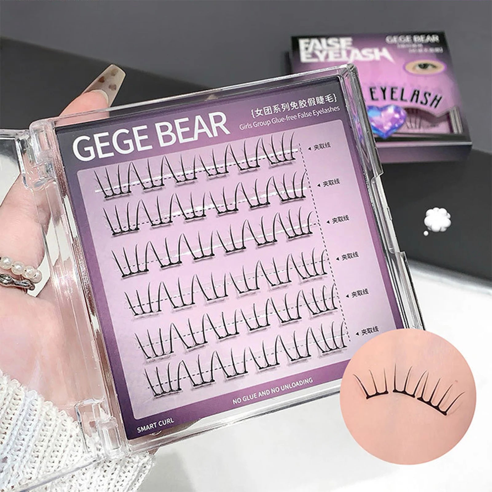 Korean Idol DIY Lashes Extension Cute Cat Paw False Eyelashes Natural Make Up Large Capacity DIY Lash Cluster