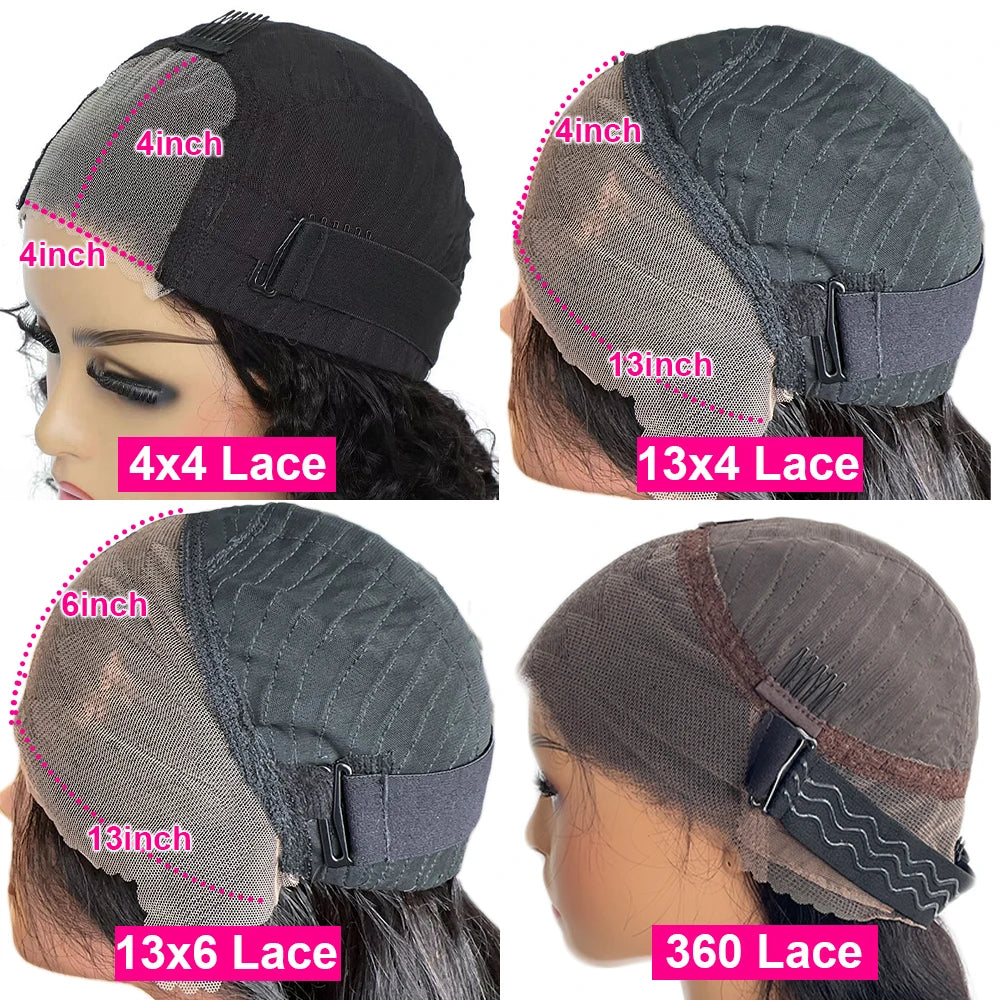 13x4 Human Hair Wigs For Women Brazilian 450 High Density Kinky Curly Glueless Wigs 13x6 HD Lace Frontal Wig 360 PrePlucked Lace