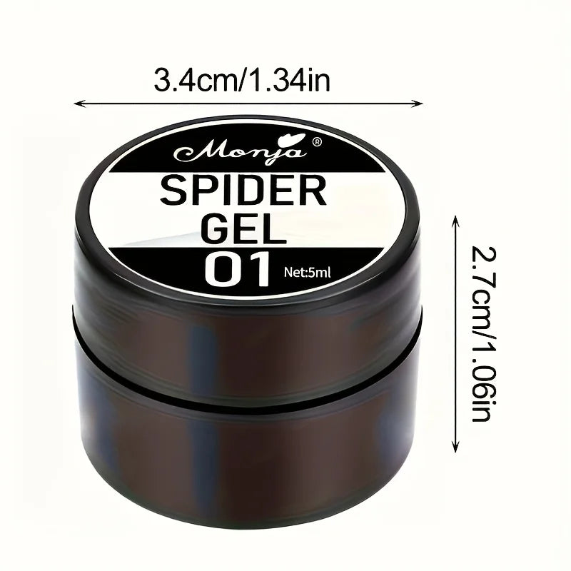 Nail Art Elastic Gel Polish for Carving and Painting Designs, 4 Colors