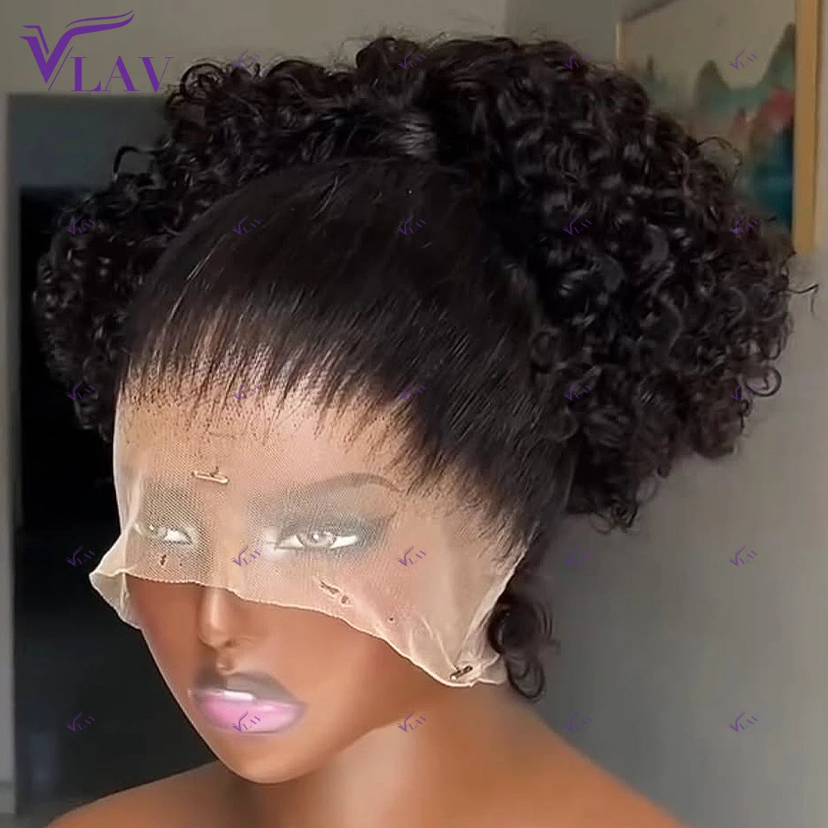 13x4 Human Hair Wigs For Women Brazilian 450 High Density Kinky Curly Glueless Wigs 13x6 HD Lace Frontal Wig 360 PrePlucked Lace