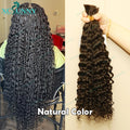 Bulk Human Hair For Braiding Highlight Curly Hair Bundles No Weft Wholesale Loose Deep Wave Double Drawn Boho Knotless Braids