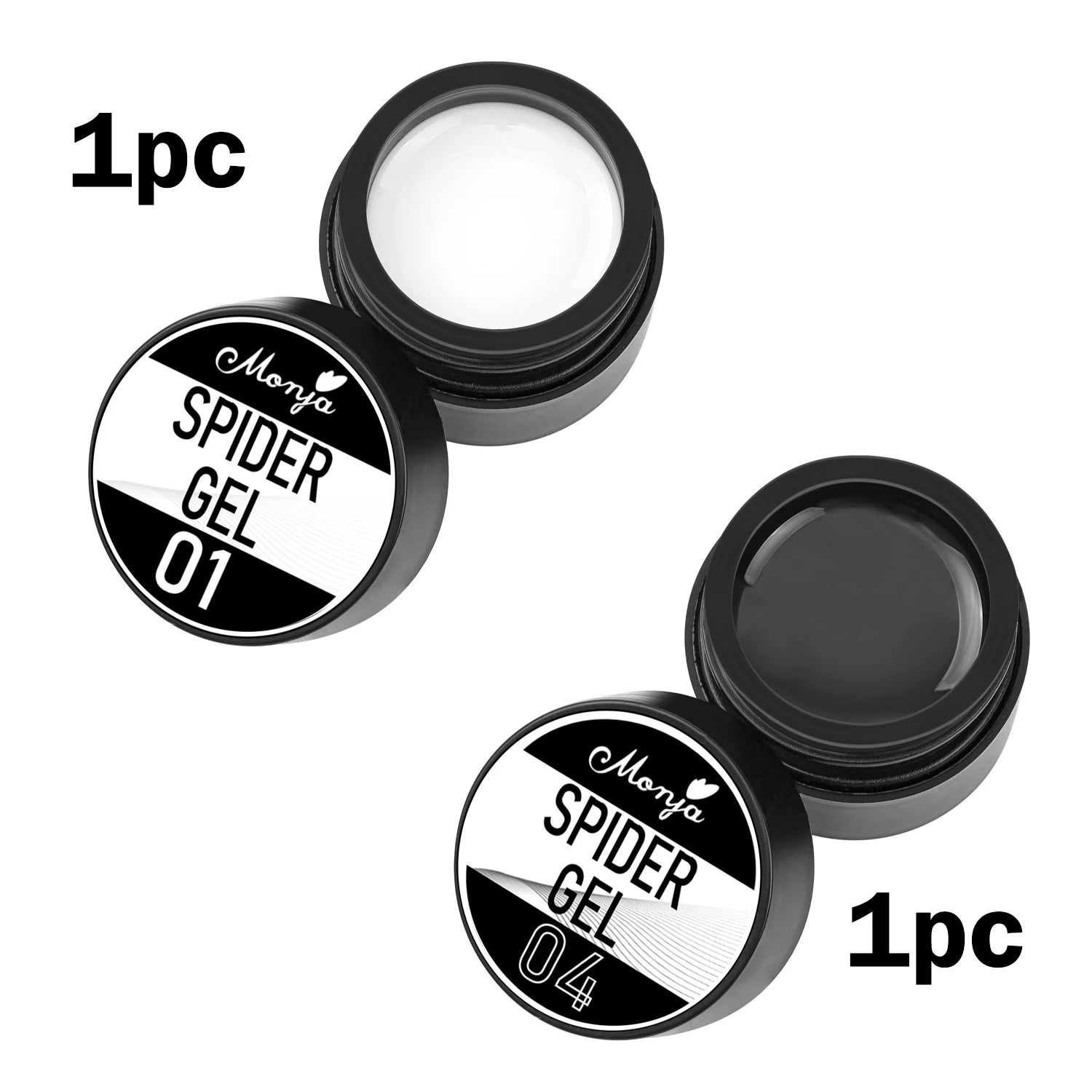 Nail Art Elastic Gel Polish for Carving and Painting Designs, 4 Colors