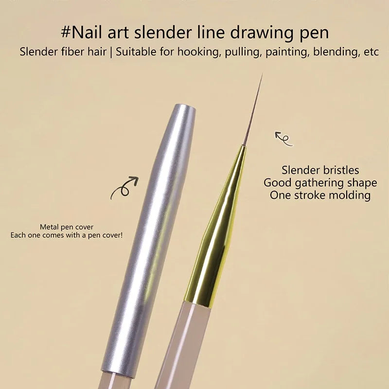 Nail Art Liner Brushes Gel Nail Brush Extremely Fine Nail Polish Painting Brush Drawing Nail Art Design