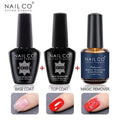 NAILCO 15ml Top Coat Base Coat Gel Nail Primer Gel Remover Nail Art Semi Permanent Lacquer Varnish Hybrid Nail Supplies