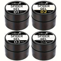 Nail Art Elastic Gel Polish for Carving and Painting Designs, 4 Colors