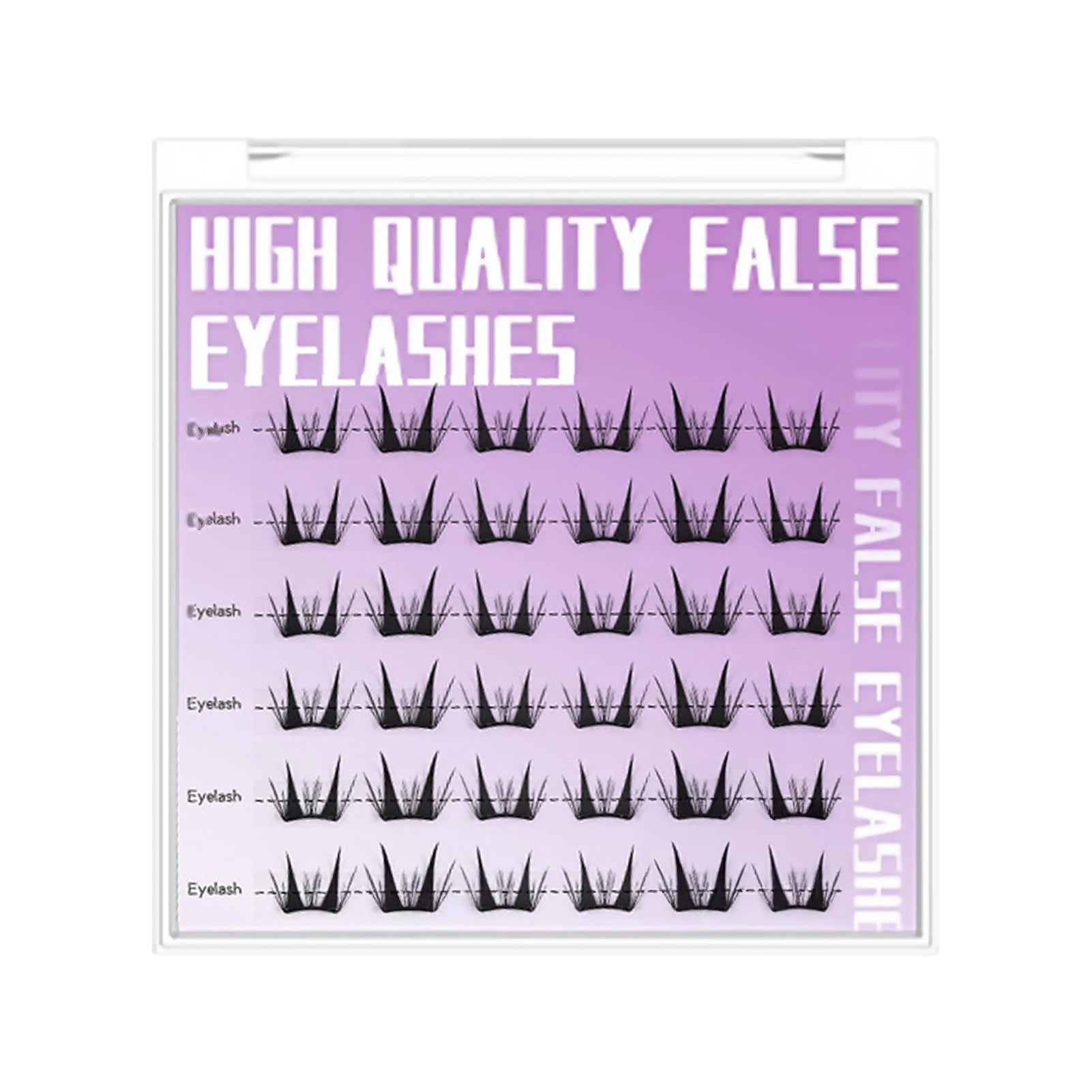 6rows Girl Group Eyelashes Glue Free 11-12mm False Eyelashes Manga Korean Eyelashes For Parties And Travel Makeup Enlarge Eyes