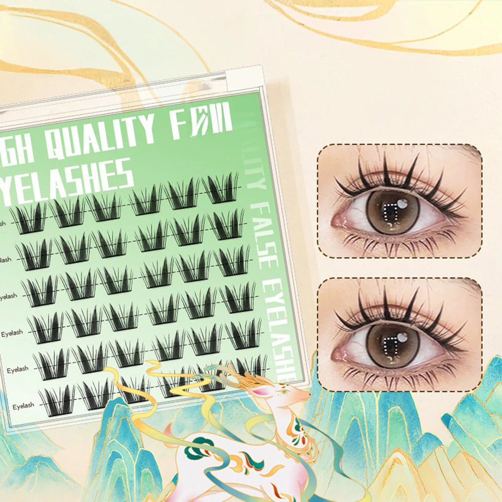 Korean Idol DIY Lashes Extension Cute Cat Paw False Eyelashes Natural Make Up Large Capacity DIY Lash Cluster