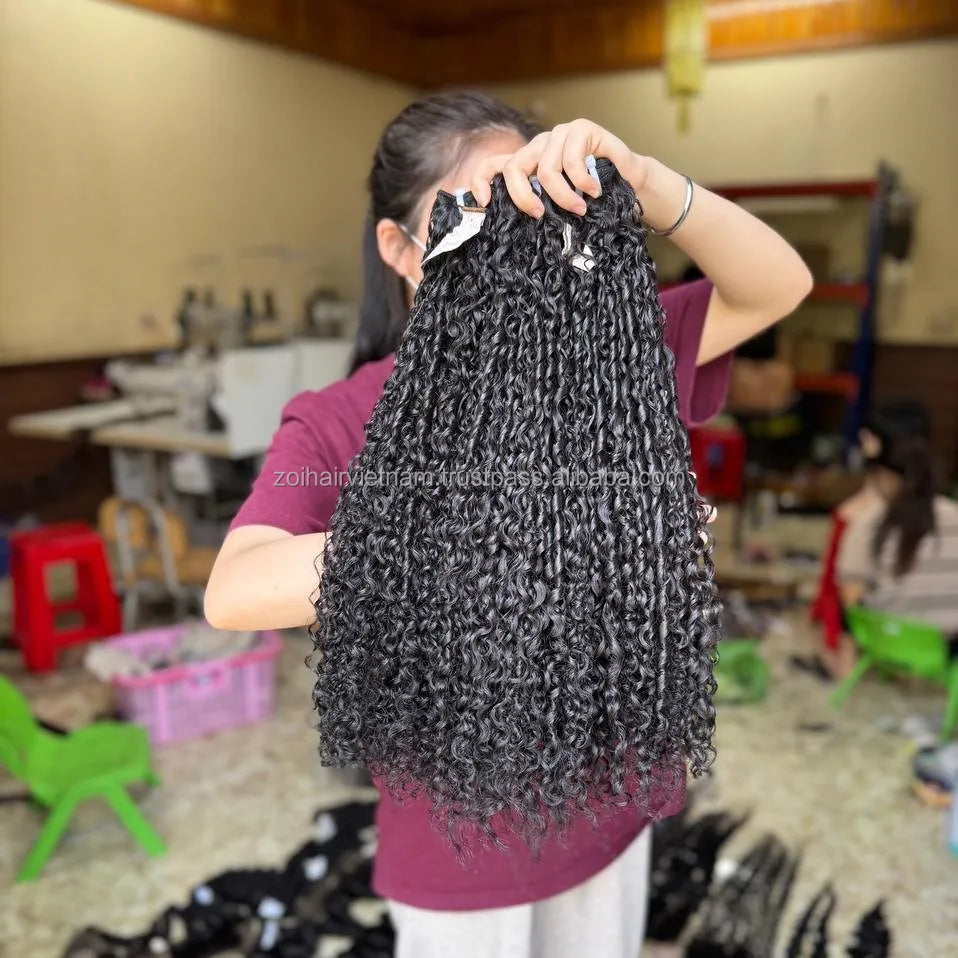 Wholesale Hair Products Vietnamese Raw Hair Bundles Weft Hair Extentions With Lace Front set Human Hair Wigs Glueless